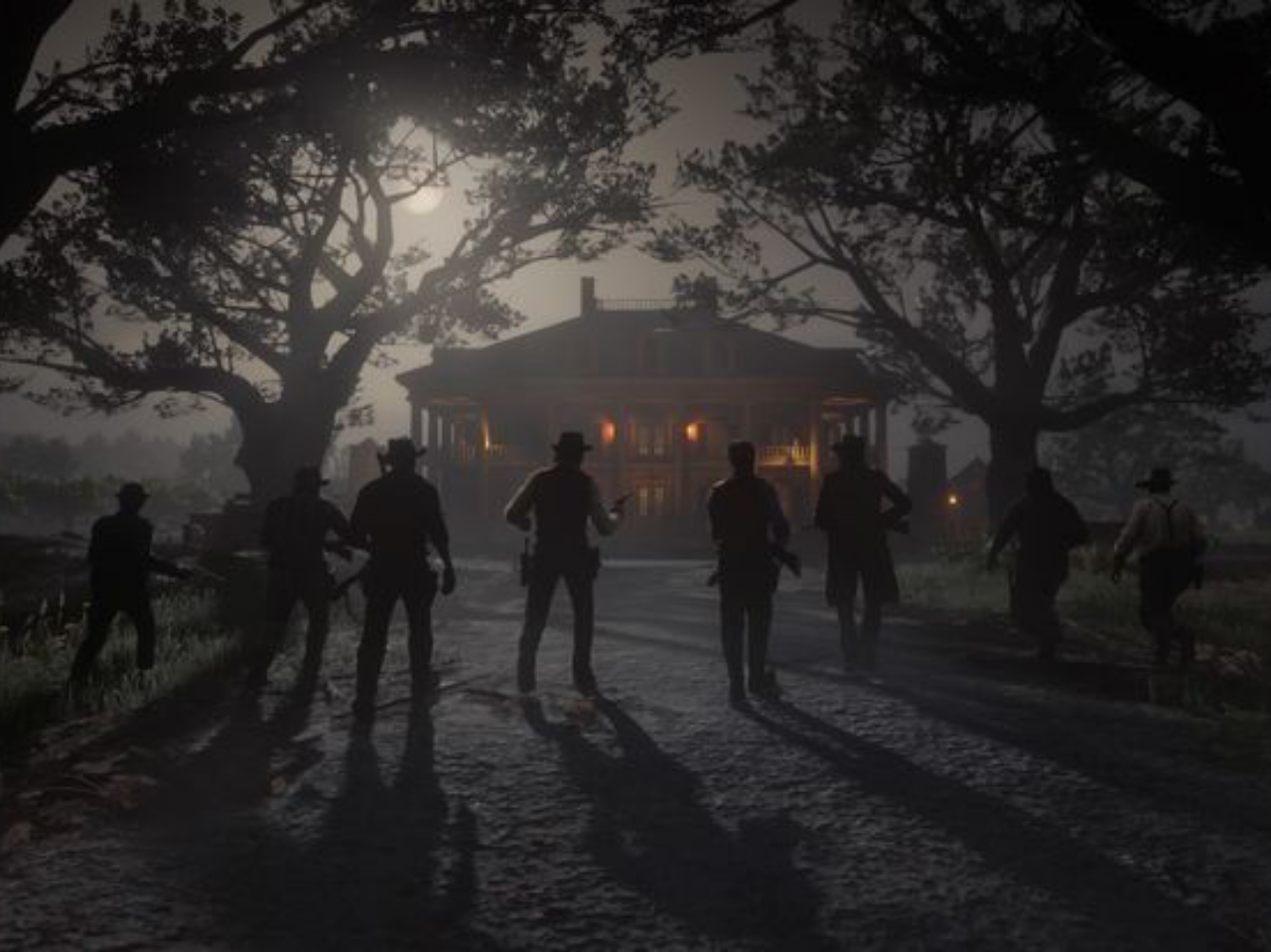A picture taken during a mission in RDR2
